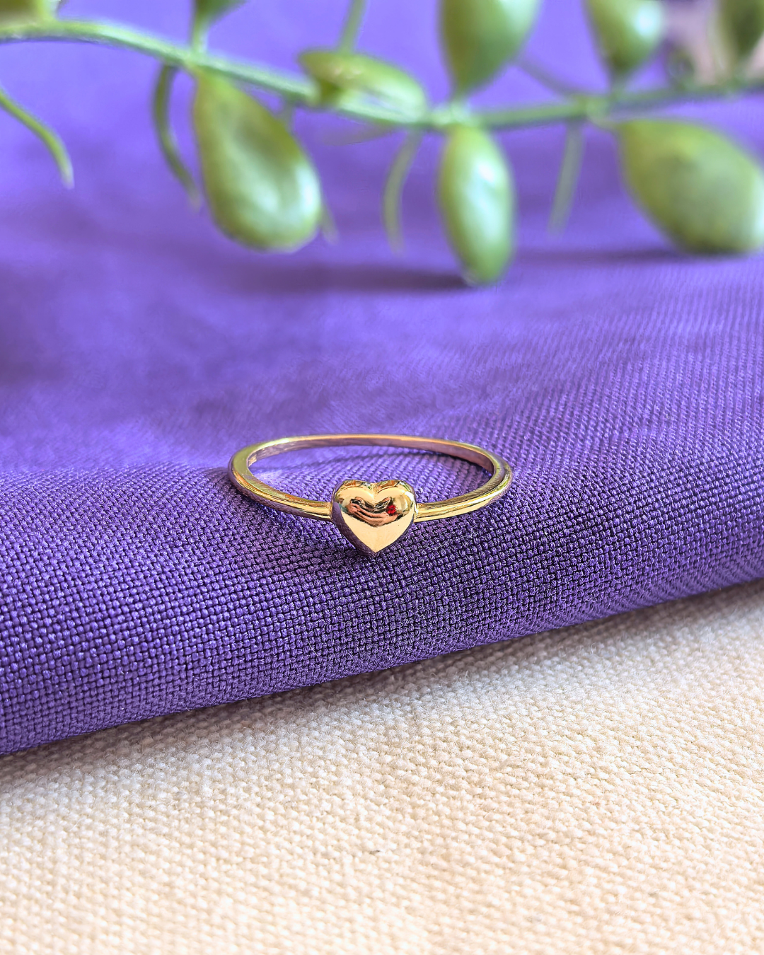 Anillo corazón liso