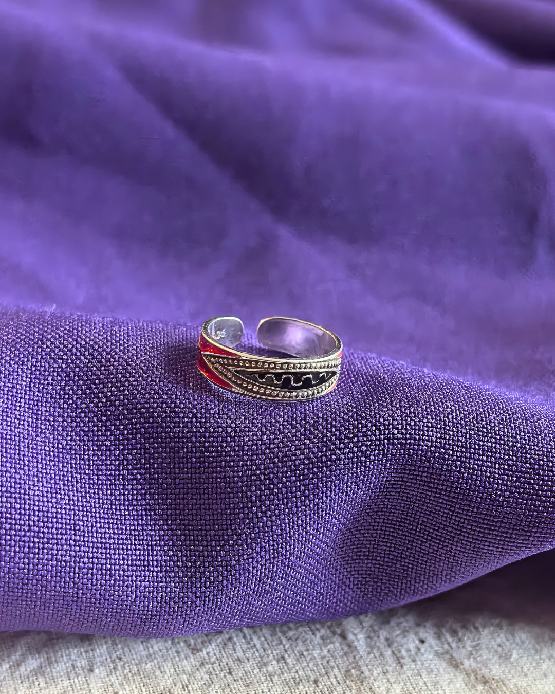 Anillo midi esmaltado
