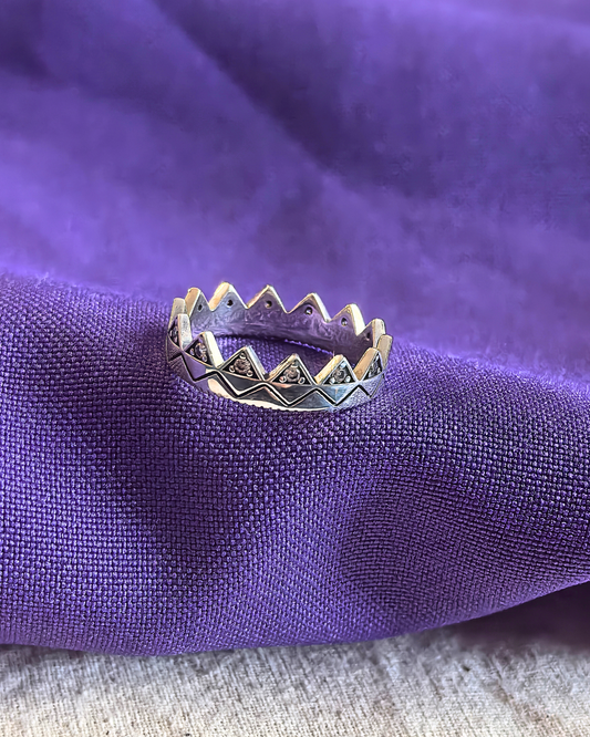 Anillo corona con micro circones