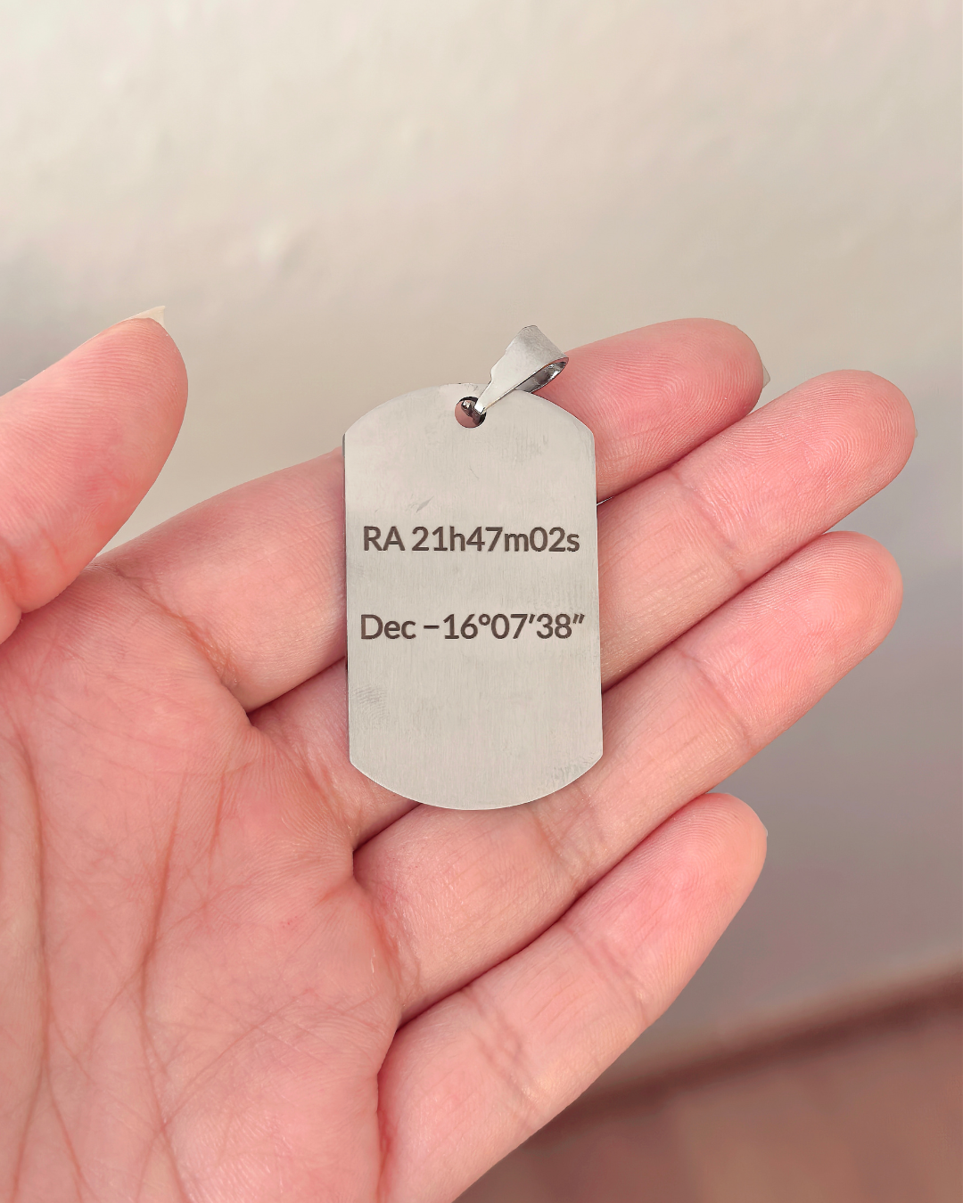Collar placa estilo militar 40x19mm