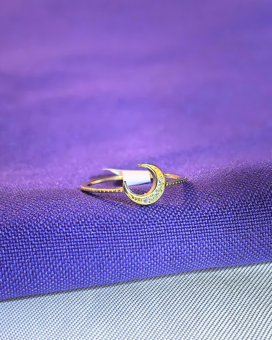 Anillo media luna micro circones