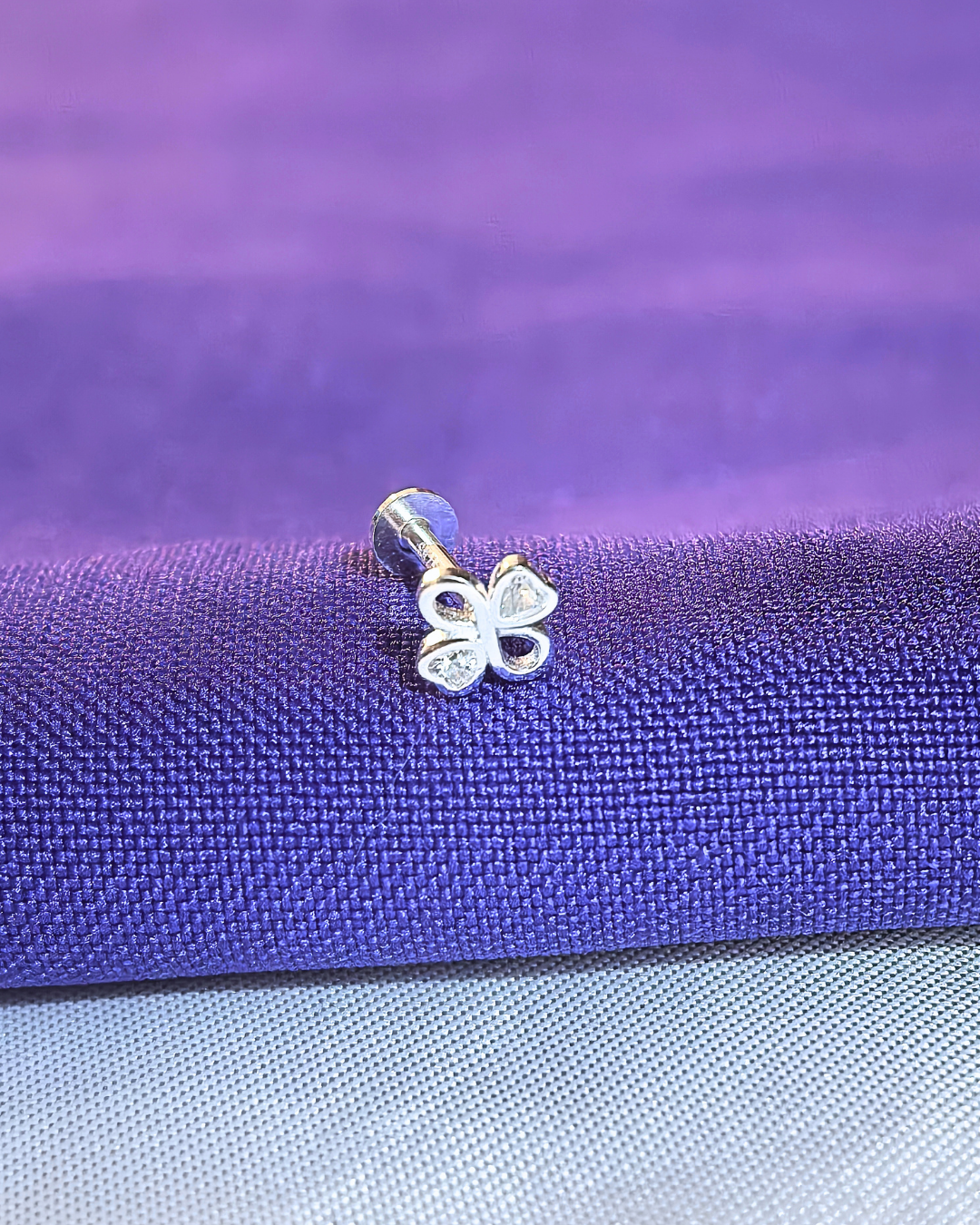 Aro piercing trébol circones